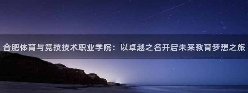 vsport体育在线官网：合肥体育与竞技技术职业学院：以卓越之名开启未来教育梦想之旅